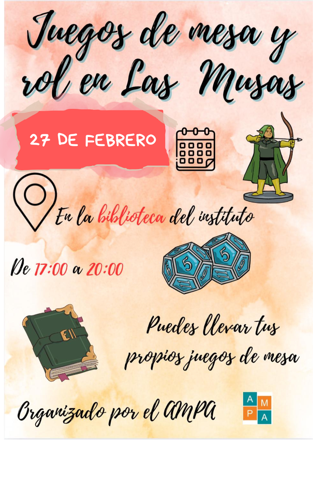 TARDE DE JUEGOS DE MESA Y ROL. FEBRERO