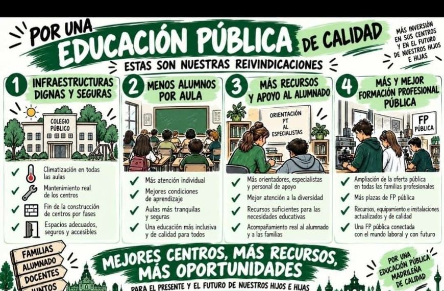 Huelga de educación pública en Madrid